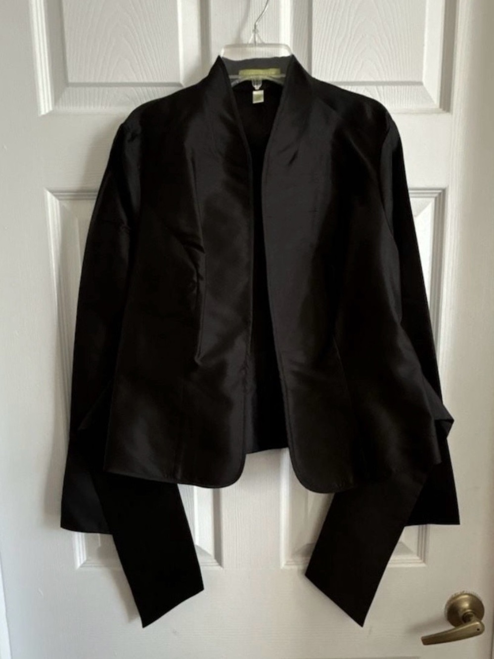 Sigrid Olsen Black Open-Front Shawl Collar Women's Blazer